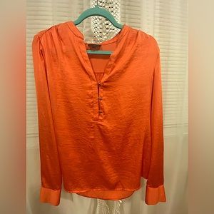 The Limited- Coral Blouse with Gold Buttons - Size M - Used in good condition